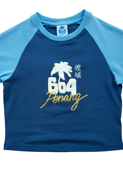 604 BABY RAGLAN TEE (BLUE)