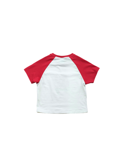 604 BABY RAGLAN TEE (RED)