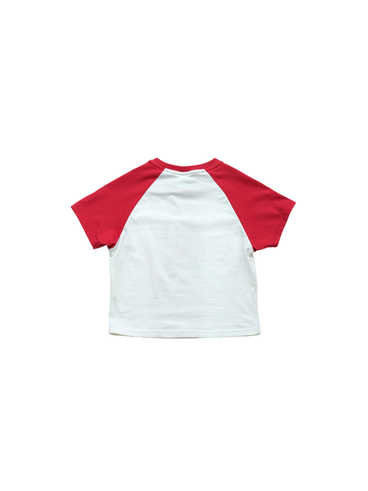 604 BABY RAGLAN TEE (RED)