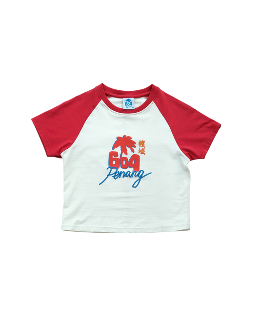 604 BABY RAGLAN TEE (RED)